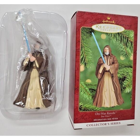 2001 Hallmark Obi-Wan Kenobi Star Wars Keepsake Ornament Collector's NIB U15